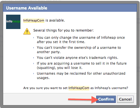 facebook-page-username-available-and-confirmation-window