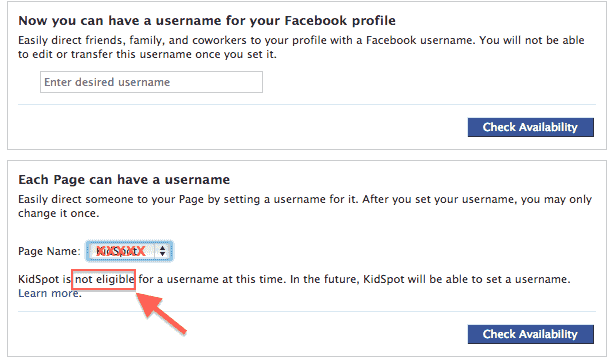 facebook-page-username-not-eligible