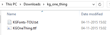 dafont-kg-one-thing-font file