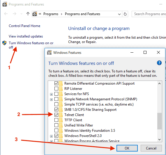 how to use telnet to start programs remotely