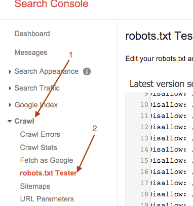 google-search-console-robots-txt-tester