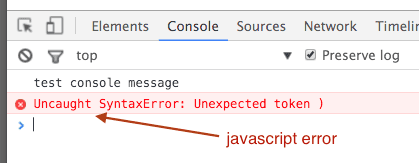 chrome-developer-tools-console-javascript-errors